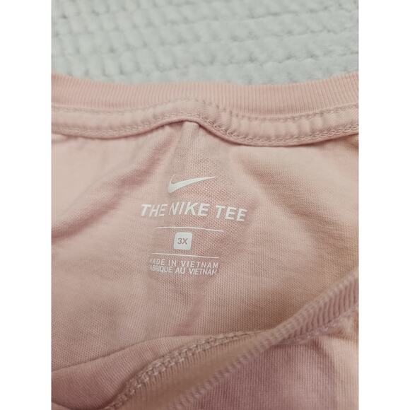 Nike Shirt Womens 2X Pink Short Sleeve Gold Logo Graphic - Picture 5 of 8